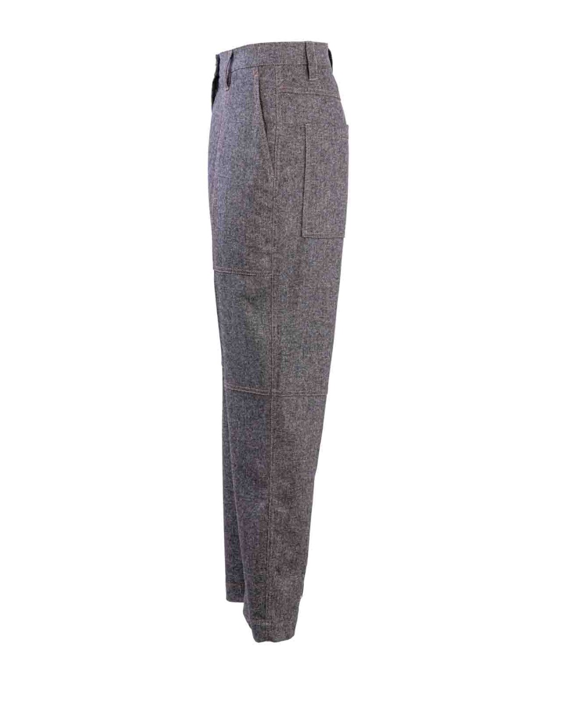 shop BRUNELLO CUCINELLI  Pantalone: Brunello Cucinelli pantalone Sartorial Utility in grisaglia di lana vergine e cashmere comfort con Shiny Tab.
Chiusura a zip con bottone.
Tasche frontali.
Tasche posteriori a toppa.
Fondo con risvoltino.
Decorazione in monile Nickel-free.
Composizione: 94% Lana vergine 5% Cashmere 1% Elastan.
Fabbricato in Italia.. MB104P8454-C001BIANCO/NERO number 3660332